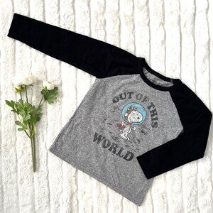 Kids jumping beans Snoopy Raglan Shirt (Gray/Black) 6